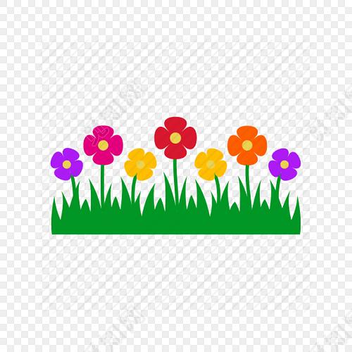 彩色小花花花草草装饰背景素材