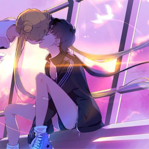 超火"双人"动漫情侣头像:我对你再好,也抵不过她偶尔对你的回眸一笑