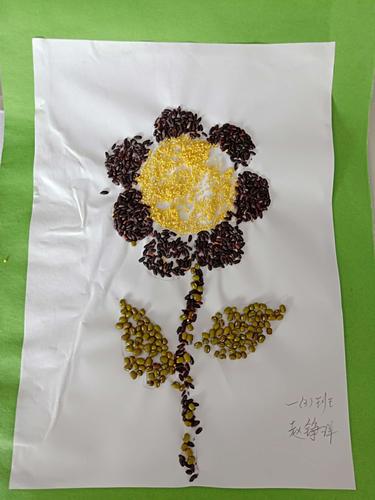 一3班粮食粘贴画