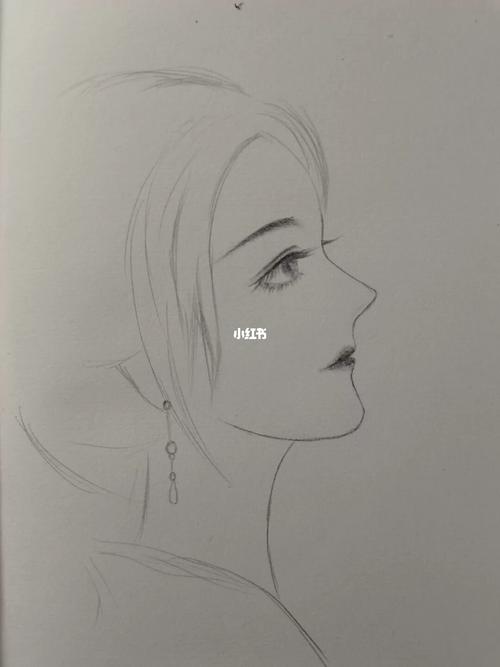 古风女侧脸_古风_文化_绘画