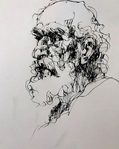 水笔素描速写,线条感十足!