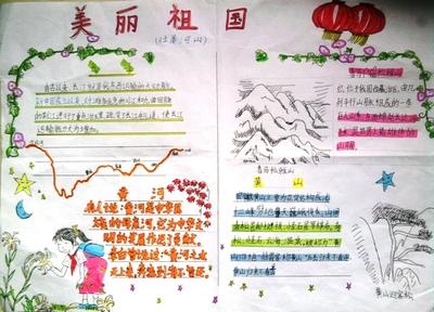 浏览祖国大好河山的所见所闻所感手抄报 祖国手抄报