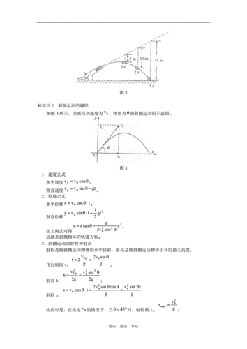 高一物理第一章第4节斜抛运动教育科学版知识精讲doc9页