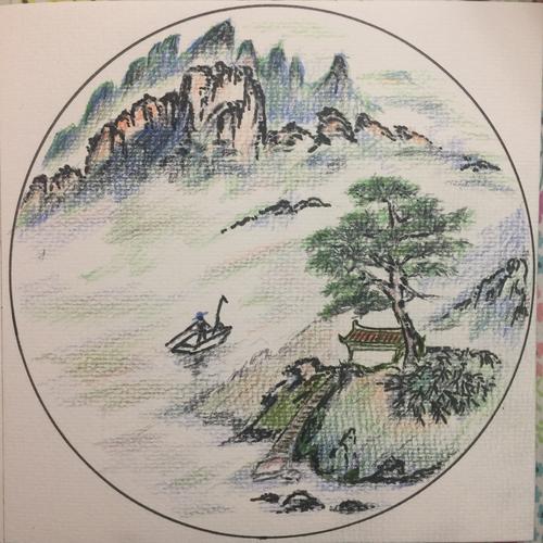 我的业余爱好:《彩色铅笔山水画》