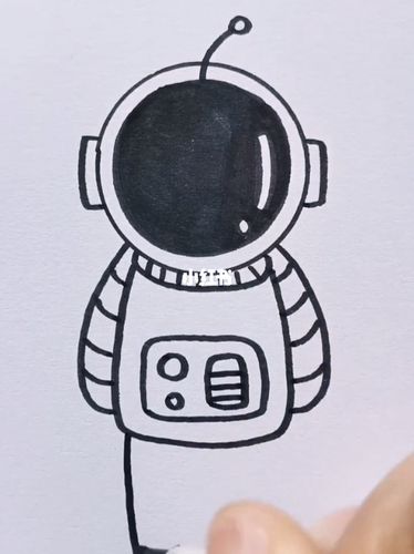 儿童简笔画_简笔画_绘画_宇航员_画画_文化_绘画