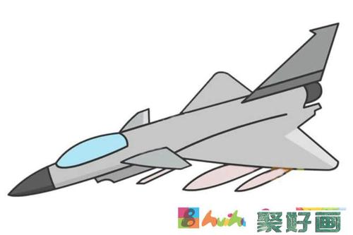 歼十战斗机简笔画彩色画法图片怎么画简笔画教程