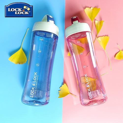 乐扣乐扣水杯塑料成人学生儿童运动壶创意简约便携随手杯子大容量优惠