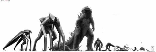 追杀地震甲虫的哥斯拉!