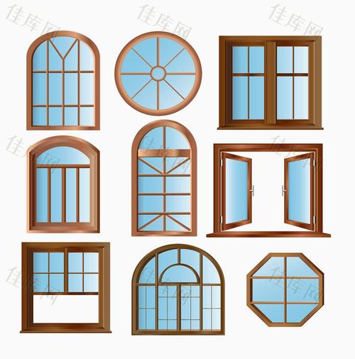 形状 圆形 素材 窗户 玻璃窗  