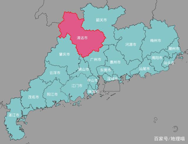 广东省清远市有2区2市4县 看看它们的建成区排名怎么