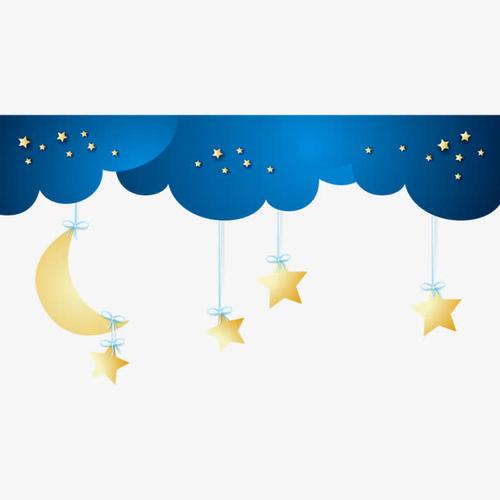 关键词 : 月亮,星星,浪漫,蓝色天空,卡通月亮