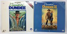 lots 2 crocodile dundee i & ii laserdisc ld lv32147 lv32029 paul