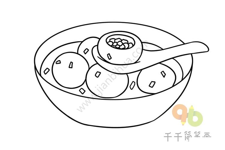 福州美食 鱼丸简笔画-儿童简笔画大全
