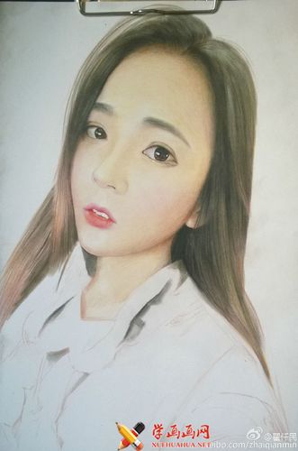 彩铅画手绘美女照片-彩铅画|水彩画|素描|国画|美术生-彩笔绘