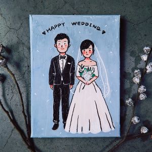 喜字弦丝画diy手工钉子绕线画 板上钉钉的喜事 结婚礼物 抖音同款