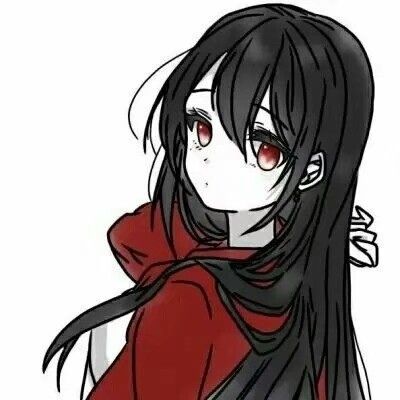 黑白头像动漫女生侧脸,别太天真了