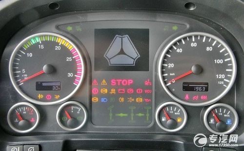 重汽c7h牵引车的仪表盘