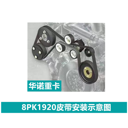适用于重汽豪沃t7h风扇皮带德卡c7h发电机多楔皮带
