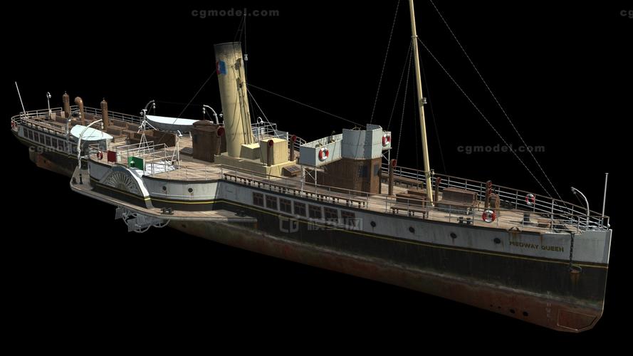 蒸汽船19世纪客轮油轮轮船蒸汽动力