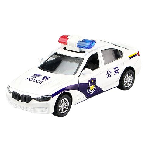 儿童警车玩具车模型仿真汽车车模男孩合金救护车警察车110玩具车