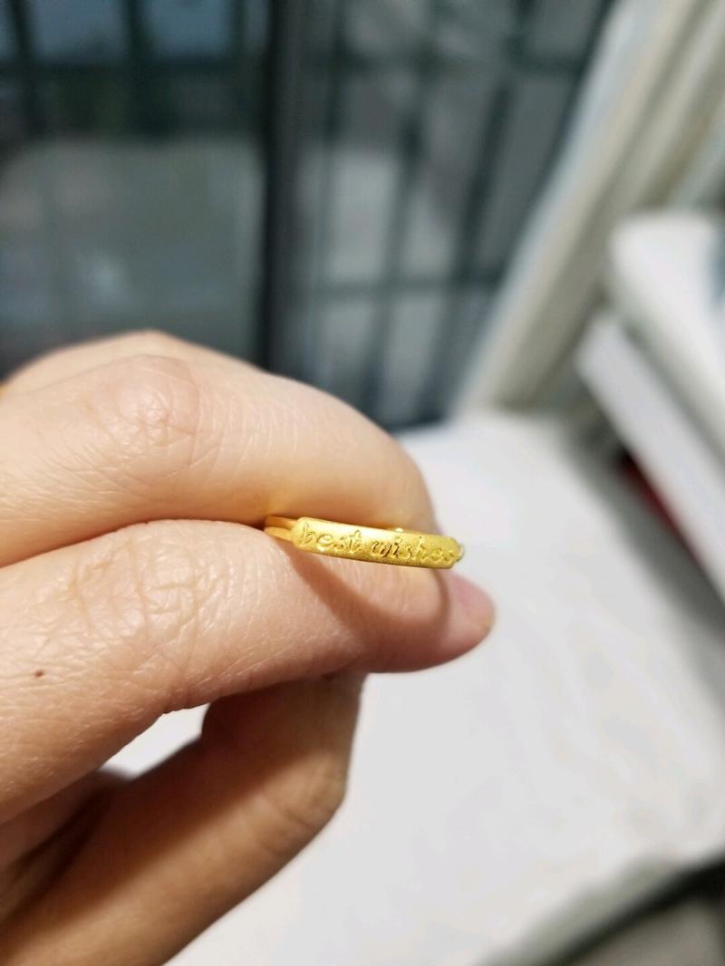 六福best wishes黄金戒指