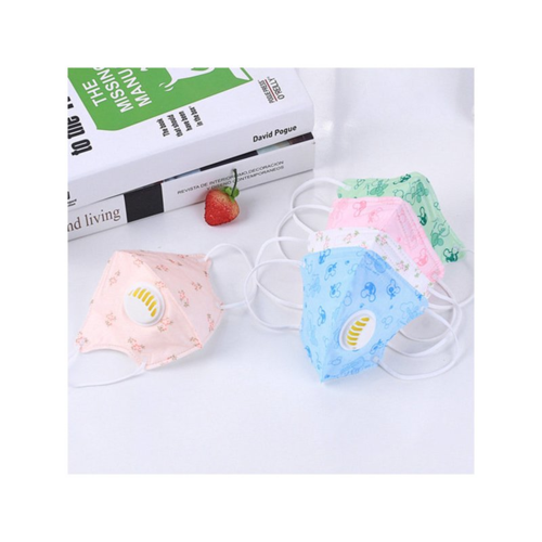 儿童口罩宝宝小孩一次性水刺布卡通带呼吸阀折叠防尘