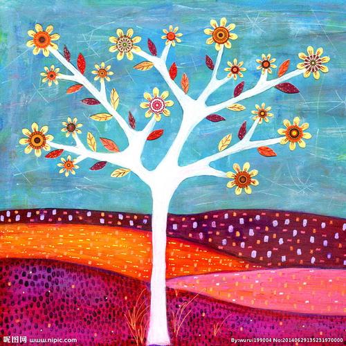 幸福树 绘画
