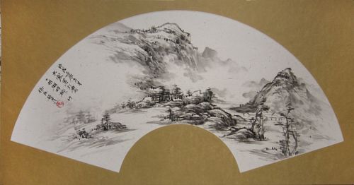 山水扇面_国画_张巨_中国艺术研究院_ta的作品_艺术