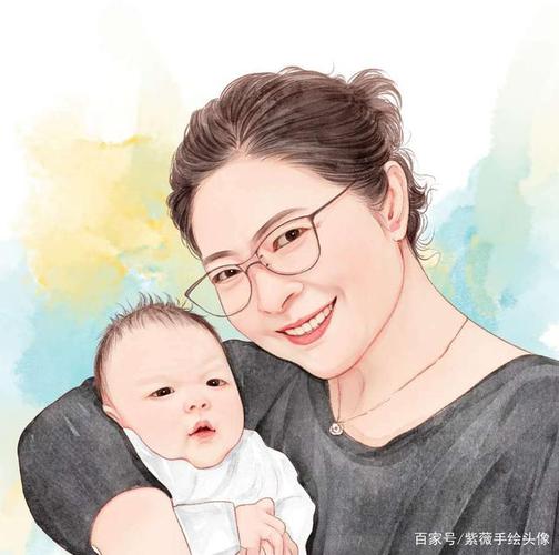分享一组母亲节头像,真人手绘头像,母亲的爱 妈妈,请原谅我不善言辞