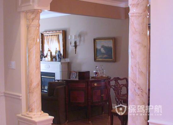 大理石包柱子施工工艺 大理石包柱子效果图_保驾护航装修网