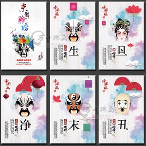 生旦净末丑戏曲脸谱简笔画