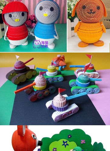 4开彩色瓦楞纸手工材料纸大张折纸推荐