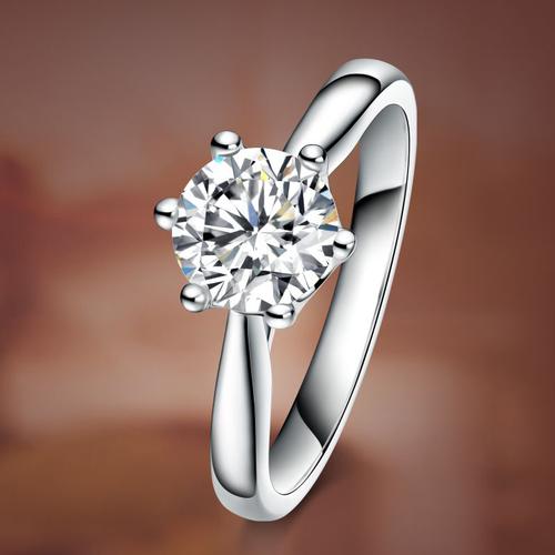 定制钻戒钻石戒指女18k金结婚求婚戒指30分50分1克拉经典六爪款视频