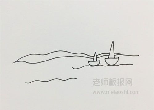大海简笔画图片怎么画的