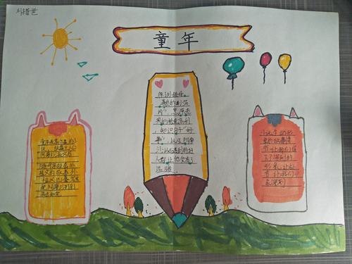 一路繁花似锦,最终你是最美的赏花人——七班小将们《童年》手抄报