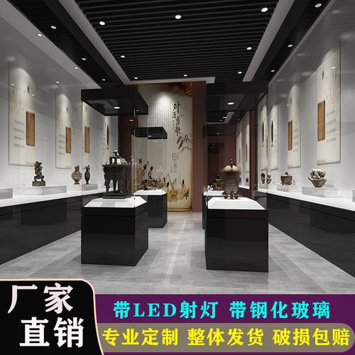 古董字画陈列柜博物馆展示柜古董瓷器文物字画独立展柜艺术馆玻璃展示