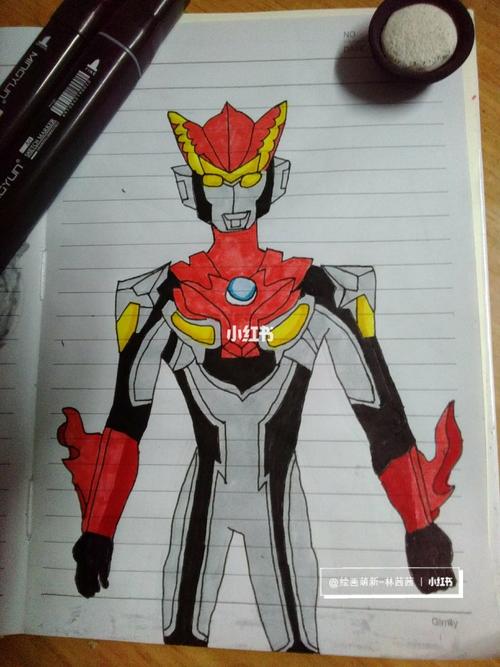 每日绘画:罗索奥特曼._绘画_简笔画_阴影_简笔画教程