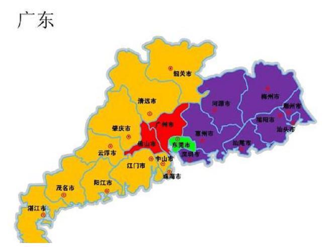 六.另有:23.海南行政区24.海南黎族自治州新中国初期的广东省地图七.