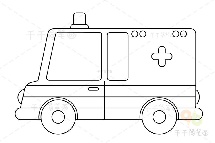 救护车简笔画步骤图解救护车简笔画