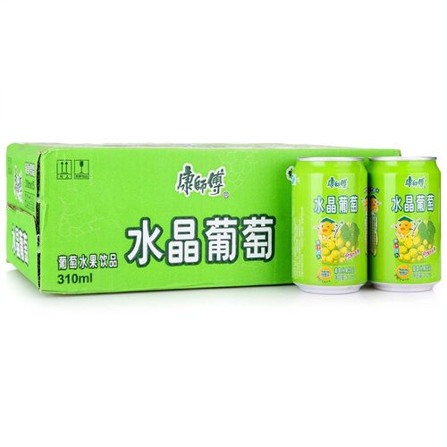 康师傅饮料系列康师傅水晶葡萄310ml124罐1件124
