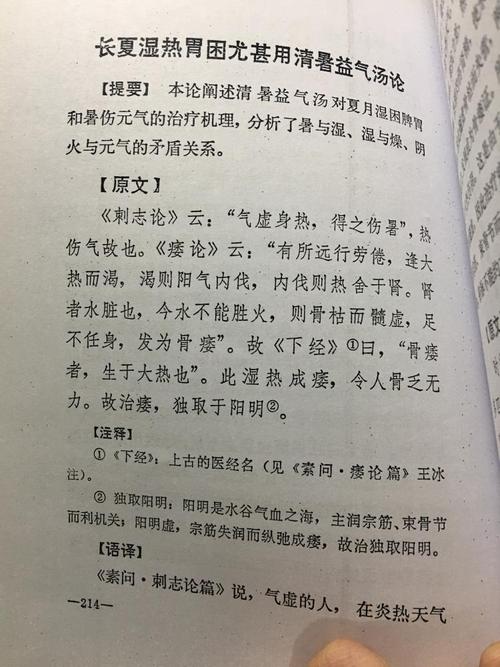 【脾胃论】长夏湿热胃困尤甚用清暑益气汤论