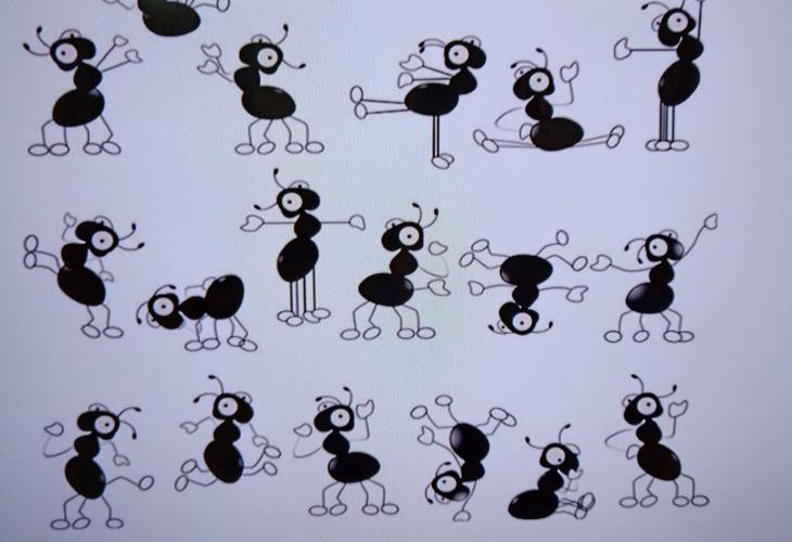 贝贝星幼儿园中二班小梵高创意美术—《蚂蚁找到了新朋友》