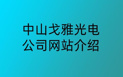 中山戈雅光电公司的网站
