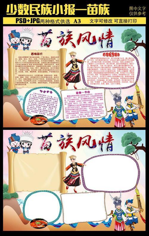 关于苗族房屋的手抄报 手抄报模板大全