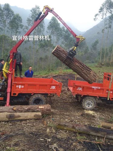 吊臂式360°旋转抓木机功能解析-宜兴格雷普林机18601565055