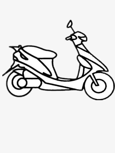 简笔画电动车的画法