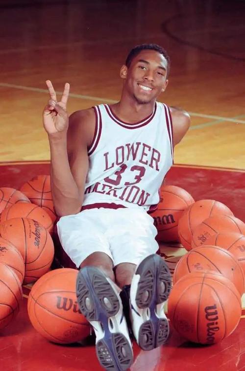 老照片!科比高中时期写真