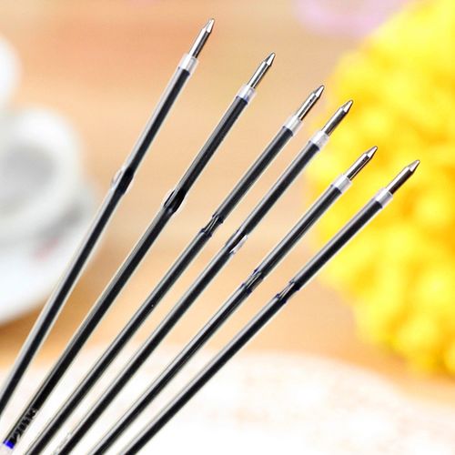 瑞奇弹簧翅膀油笔芯自动圆珠笔通用笔芯办公按动原子笔替芯蓝黑红