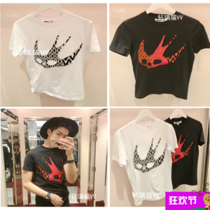 mcq燕子图案短袖t恤