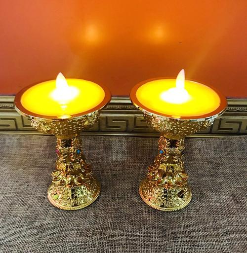 包邮新款藏式密宗充电电子酥油灯藏传佛教佛堂供灯插电酥油灯摆件